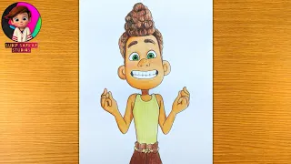 How to Draw Alberto From Luca Disney Pixar - Step By Step