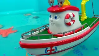 Игры гонки для кораблика Элаяс - Видео с игрушками для детей