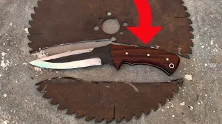 Knife Making - Combat Knife From Rusty Saw Blade