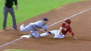 CLE@ARI: Umpires overturn safe call in the 3rd inning