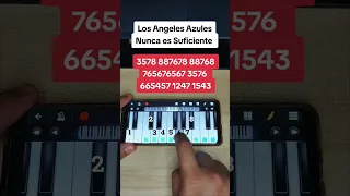 Los Angeles Azules Nunca es Suficiente piano Mobile tutorial #cumbia