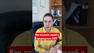 Убытки с председателя СНТ