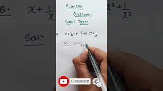 Algebra Question Trick | How to solve algebra question | Algebra Problems #shorts #mathstricks