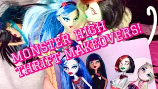 MONSTER HIGH THRIFT MAKEOVERS!