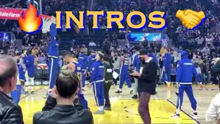 📺 Golden State Warriors intros and handshakes pregame before OKC Thunder at Chase Center