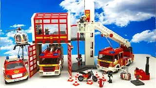 Massive Collection Playmobil Fire Rescue Toys - Fire Engines, Fire Trucks, Fire Station