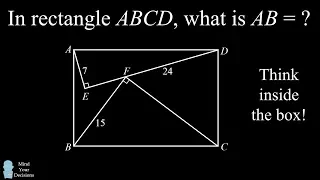 How To Solve The Rectangle Length Puzzle - Think INSIDE The Box!