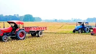 mahindra and sonalika tractor with jcb working video ll tractor jcb