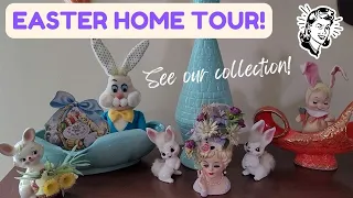 Vintage Easter Holiday Decor Home Tour | See Our Easter Kitsch Collection | Vintage Decorated