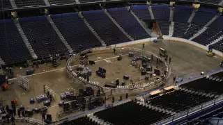 Time Lapse Conversion from WWE Monday Night Raw to NHL Ice