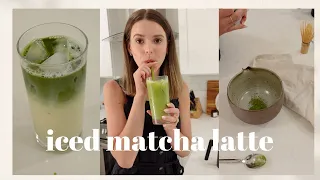 How to make the Best Iced Matcha Latte (the easy way) #shorts