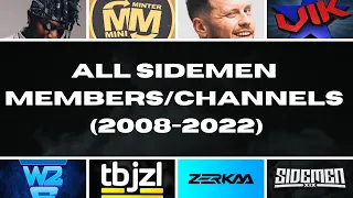 All Sidemen Members/Channels - Sub Count History (2008-2022)