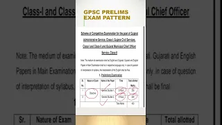 prelims exam pattern of GPSC  EXAM 2022-23 ||#shorts #civilsignal #gpsc