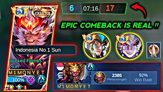 EPIC COMEBACK IS REAL ❗ | ROTASI SUN YANG BIKIN MUSUH KEBINGUNGAN | MOBILE LEGENDS