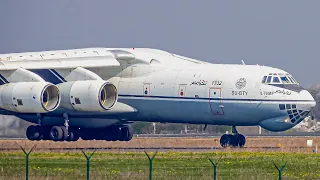 CRAZY IL-76MF NOSE GEAR LANDING! Egyptian Air Force Arrival and Departure at Belgrade Airport | +ATC
