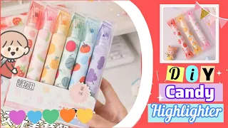 DIY Miniature Paper Craft Ideas/How to make dual tip highlighter at home/School Supplies idea