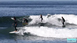 Surfing Cardiff Reef Clean and Crowded - 4K Raw Footage - 02-27-2022