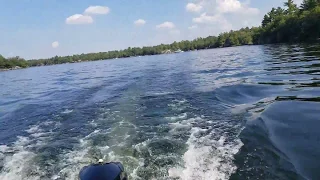 Mercury 3.5 hp outboard motor on Zodiac