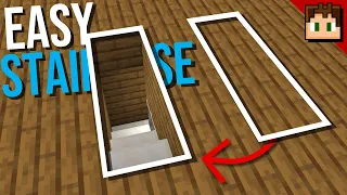 The SIMPLE HIDDEN STAIRCASE! [Minecraft Bedrock 1.20] +Tutorial