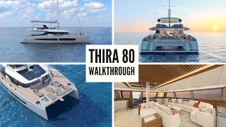 Fountaine Pajot Thira 80 Sneak Peak Walkthrough of Hull #1 - James Tiernan