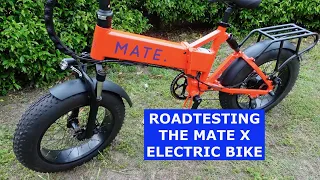 Taking a ride on the Mate X electric bike