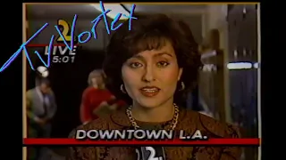End of 1989 to Jan 1990 KCBS-TV 2, KABC-TV 7 Los Angeles