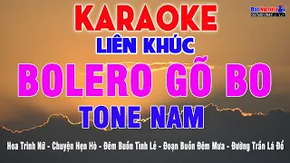 Liên Khúc Karaoke Gõ Bo Bolero Tone Nam Nhạc Sống || LK Nửa Bài Hát Cực Phê || Karaoke Đại Nghiệp