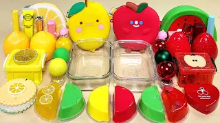 Lemon vs Apple Slime Mixing Random Into Slime! Satisfying Slime Video ASMR