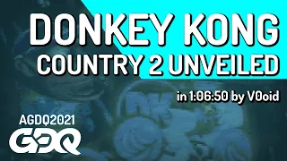 Donkey Kong Country 2 Unveiled by V0oid in 1:06:50 - Awesome Games Done Quick 2021 Online