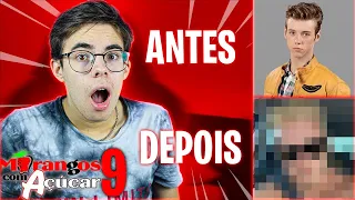 ANTES E DEPOIS DOS ATORES DOS MORANGOS COM AÇÚCAR 9!!!