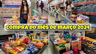 COMPRA DO MÊS DE MARÇO DE 2024- MOSTREI VALOR TOTAL-COMPRA PARA 6 PESSOAS-GASTEI MAIS DE 2.000. 🛒🤑