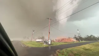 POWERFUL TORNADO intercepted in Cole, Oklahoma in Dominator Fore