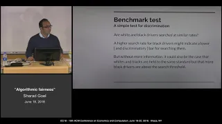 EC'18 Tutorial: Algorithmic Fairness (Part 1): Defining and Designing Fair Algorithms