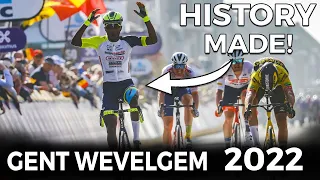 HOW Biniam Girmay MADE HISTORY as First African Champion to WIN Gent-Wevelgem 2022 Race Highlights