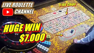 🔴 LIVE ROULETTE | 🚨 HUGE WIN 💲7.000 In Las Vegas Casino 🎰 $100 Chips Inside Session ✅ 2024-01-28