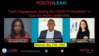 Youth Engagement & COVID-19- A Case for Youth Leadership.