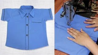 Baby Boy Shirt Cutting And Stitching Step By Step || Baby Boy Dress Shirt