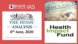 'The Hindu' Analysis for 6th June, 2020. (Current Affairs for UPSC/IAS)