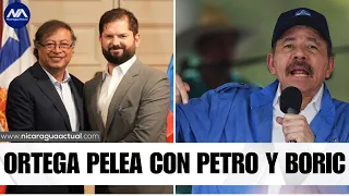 Daniel Ortega se pelea con Gustavo Petro y Gabriel Boric los llama “TRAIDOR Y BASURA”  “PINOCHETITO”