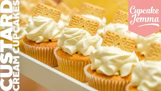 Custard Cream Biscuit Cupcakes | Cupcake Jemma