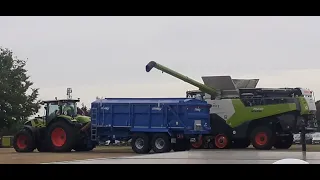 Harvesting demonstration by Claas at the Royal Norfolk Show June 2022.