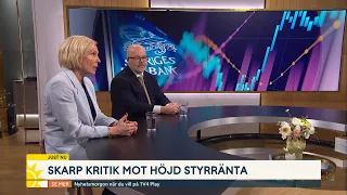 Räntehöjning ineffektiv mot inflationen – ”Hushållen är knäckta” | Nyhetsmorgon | TV4 & TV4 Play