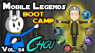 CHOU - TIPS, ITEMS, SPELL, EMBLEMS, TRICKS, AND GUIDE - MGL MOBILE LEGENDS BOOT CAMP VOLUME 54