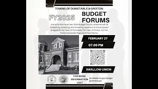 Groton & Dunstable Budget Forum - 2/27/24