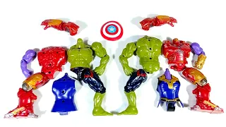avengers toys.. hulk smash vs hulk buster vs thanos.. merakit mainan..