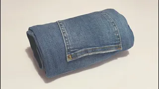 How to fold Pants and Jeans for a backpack and suitcases and save space