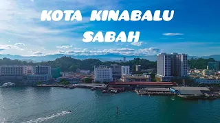 Kota Kinabalu city, Sabah, aerial view