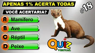 QUIZ VIRTUAL DE CONHECIMENTOS GERAIS Nº 18 | 20 PERGUNTAS E RESPOSTAS | ESTILO SHOW DO MILHÃO