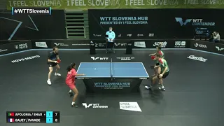 Tiago Apolonia/Jieni Shao vs Simon Gauzy/Prithika Pavade | WTT Contender Novo Mesto 2021 | XD | QF