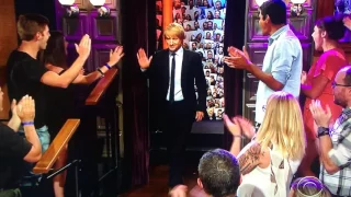 Me high fiving Usain Bolt and Owen Wilson on The Late Late Show with James Corden - Sept 2016